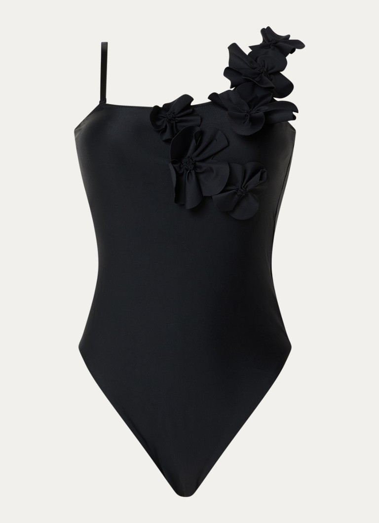 Goldbergh Dames Fabiosa one shoulder badpak met uitneembare padding in de kleur Zwart, maat: XL