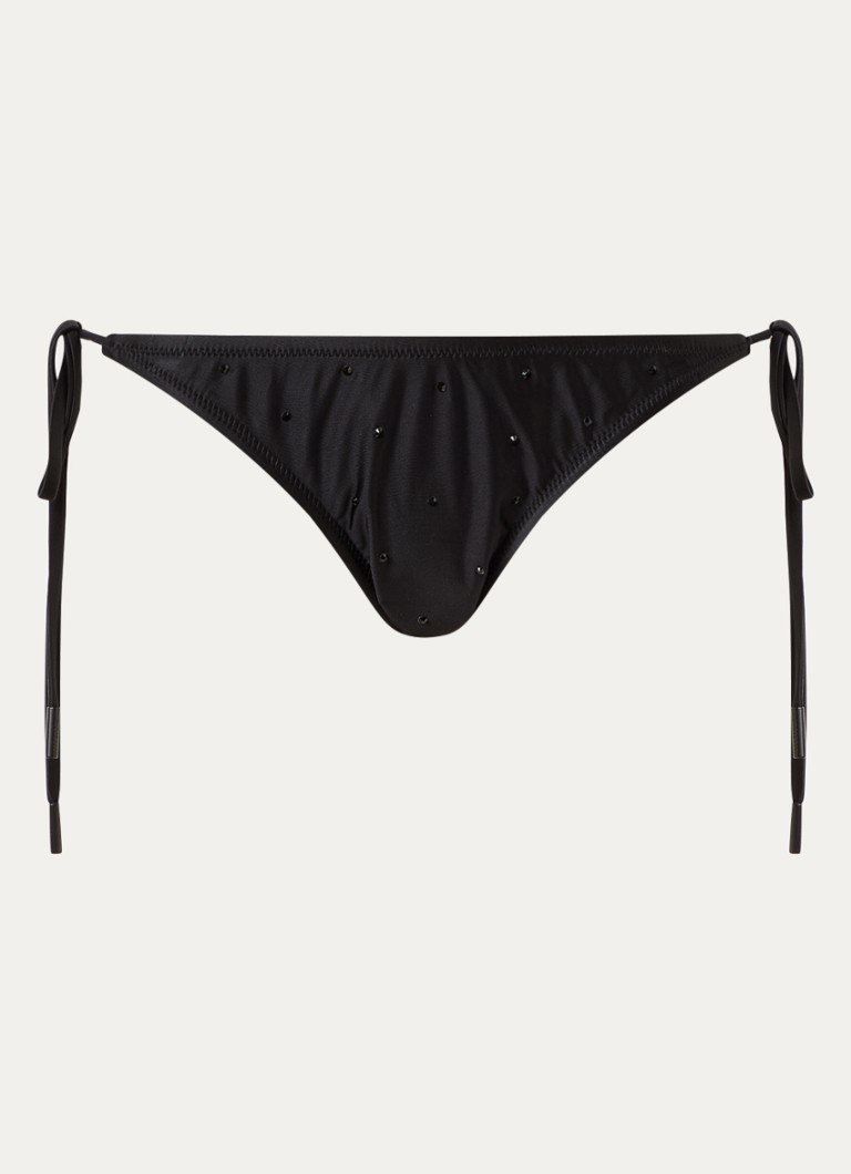 Goldbergh Dames Kaia bikinislip met strass in de kleur Zwart, maat: S