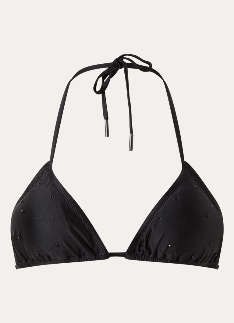 Goldbergh Dames Velora triangel bikinitop met uitneembare vulling in de kleur Zwart, maat: S