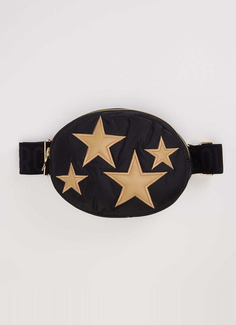 Goldbergh Dames Amayi heuptas met leren details in de kleur Zwart, maat: ONE SIZE