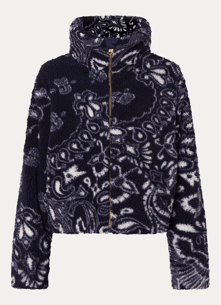 Goldbergh Dames Jack van teddy met print in de kleur Donkerblauw, maat: 34