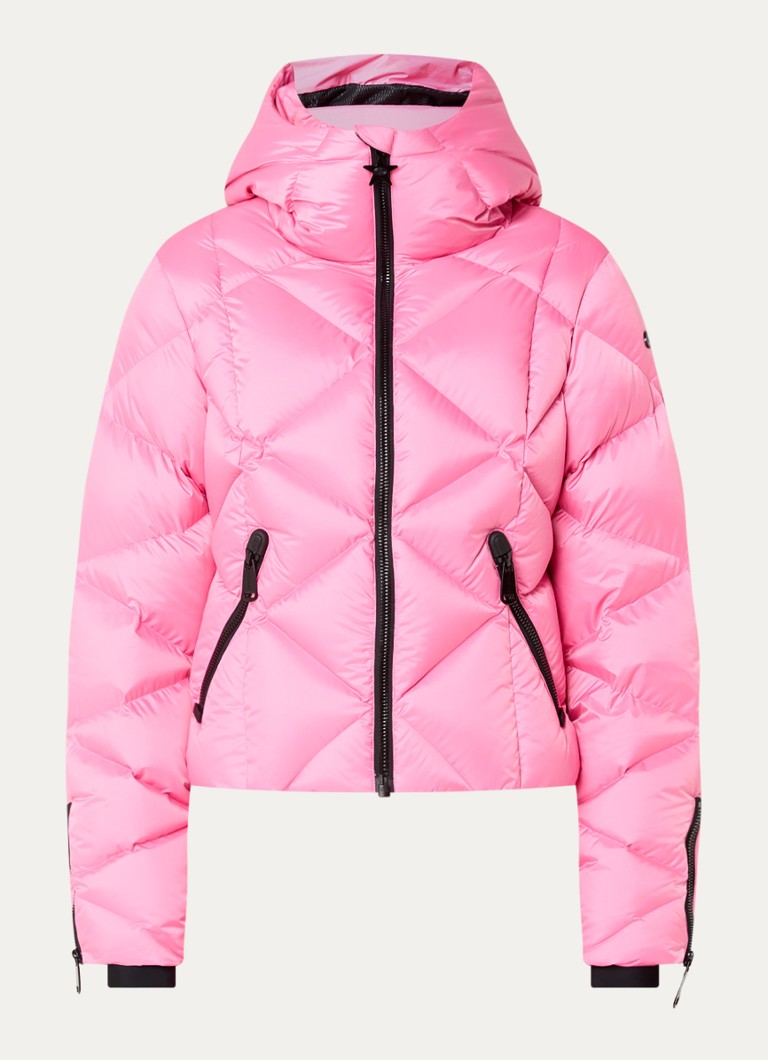 Goldbergh Dames Harumi ski-jas met quilt patroon en ritszakken in de kleur Roze, maat: 40