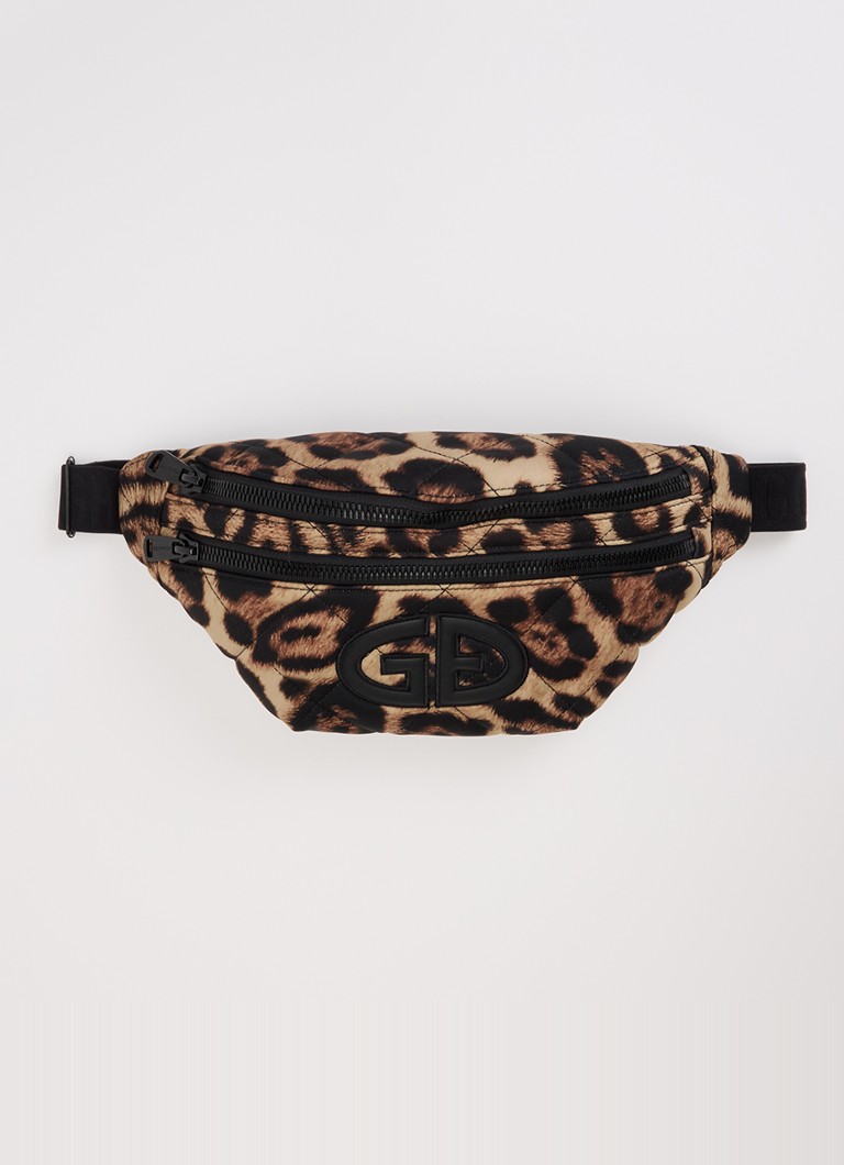Goldbergh Dames Loreana heuptas met panterprint en logo in de kleur Bruin, maat: ONE SIZE