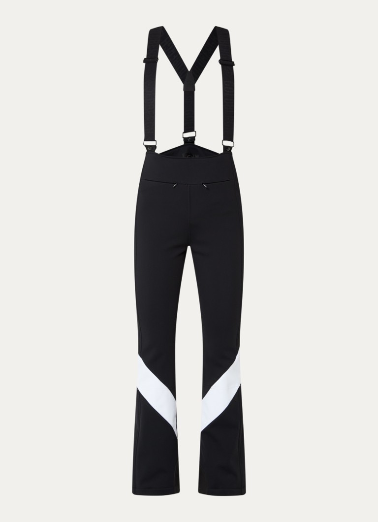 Goldbergh Dames Shima high waist slim fit skibroek met ritskzakken in de kleur Zwart, maat: 42