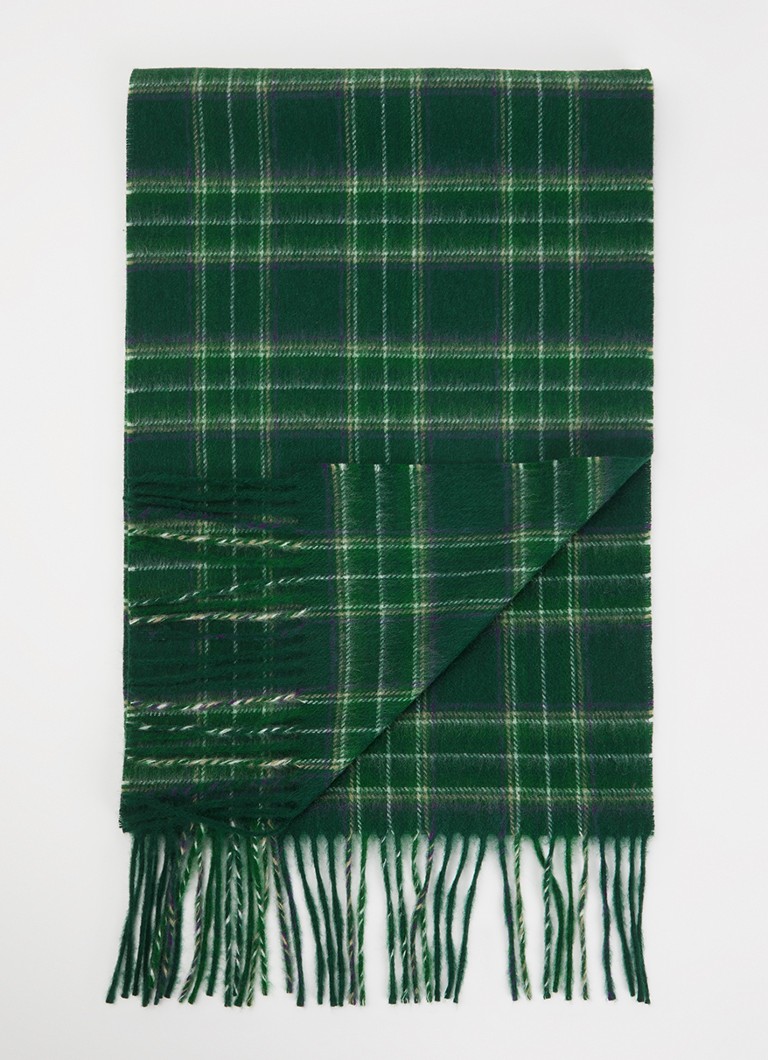 Gant Heren Sjaal van merino wol met ruitdessin 180 x 30 cm