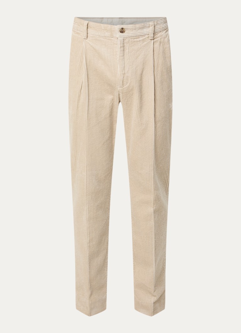 Gant Heren Straight fit broek van corduroy in de kleur Beige, maat: 56
