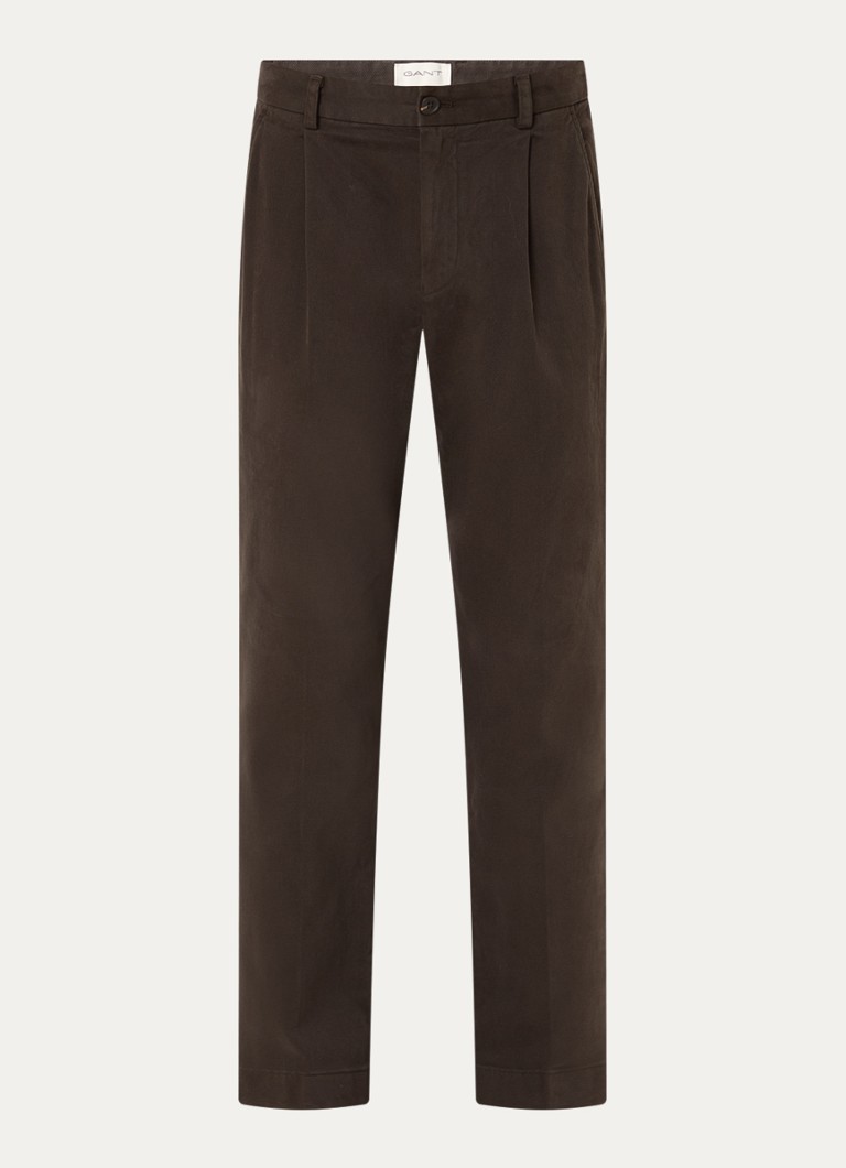 Gant Heren Slim fit chino met steekzakken in de kleur Bruin, maat: 33