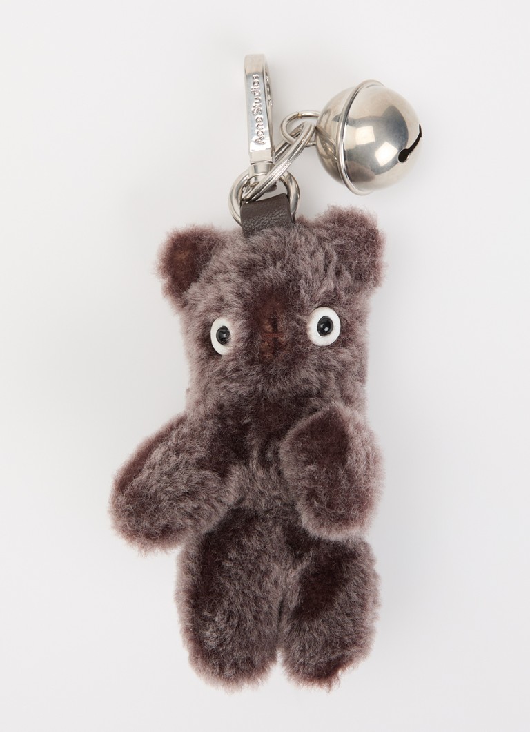 Acne Studios Dames Teddy Bear sleutelhanger met details van leer
