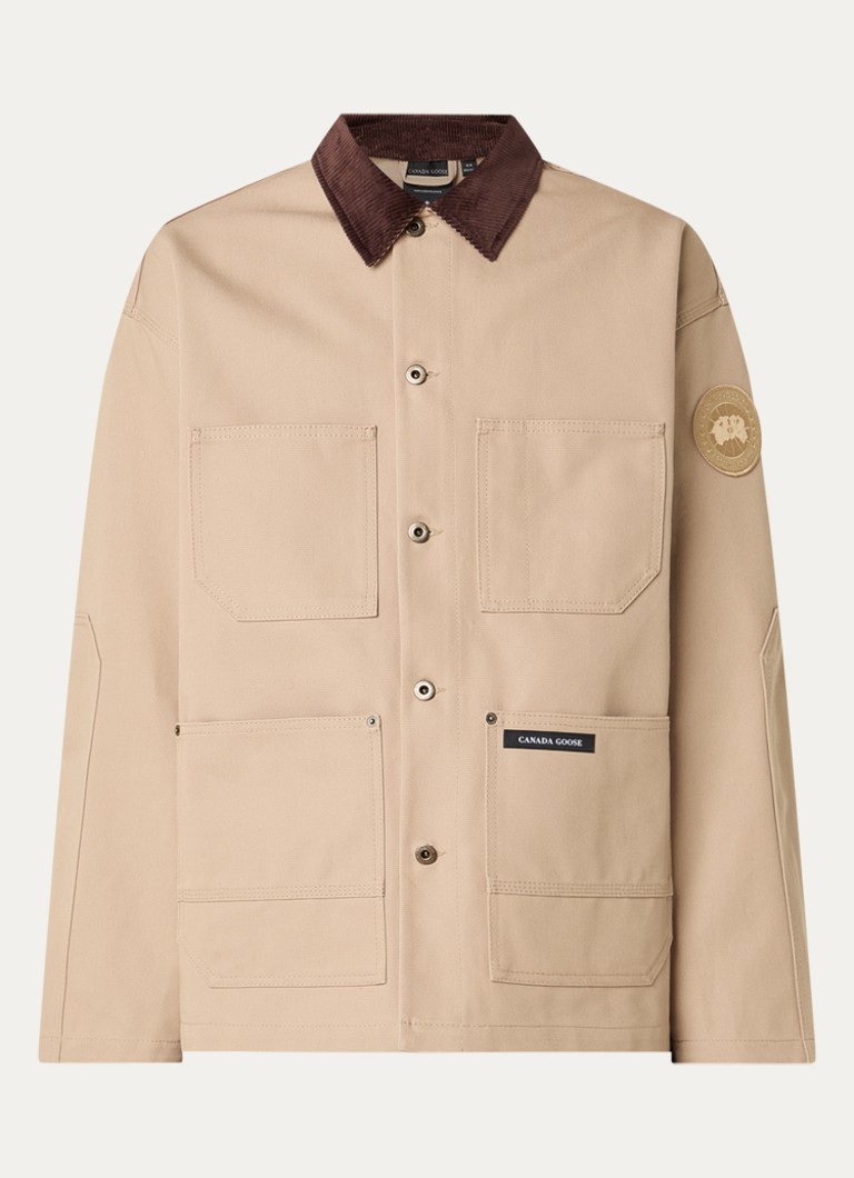 Canada Goose Heren Jack met details van corduroy en opgestikte zakken in de kleur Camel, maat: S