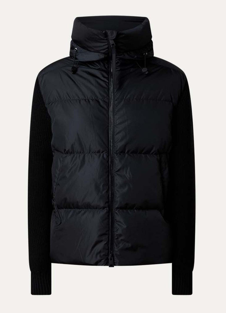 Canada Goose Heren Hybridge jack in wolblend met donsvulling in de kleur Zwart, maat: S