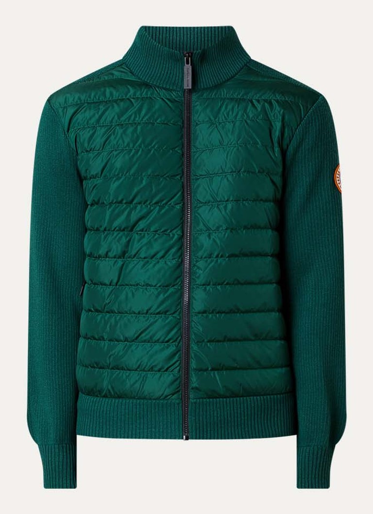 Canada Goose Heren Hybridge jack in wolblend met donsvulling in de kleur Groen, maat: S