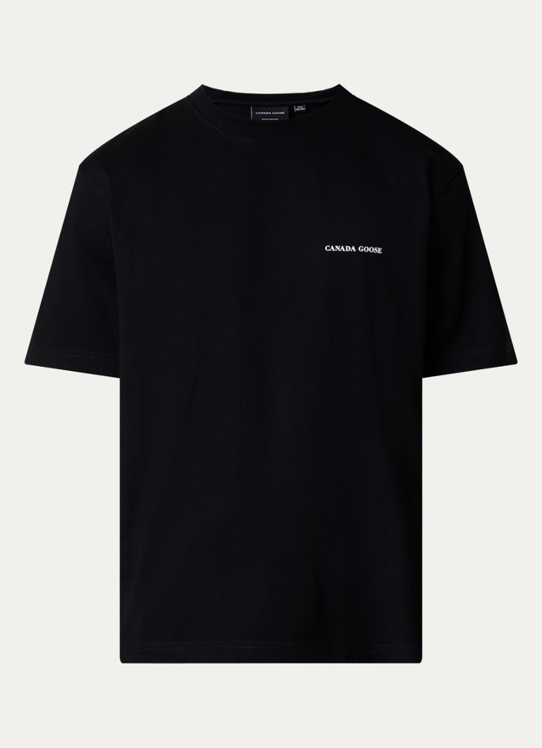 Canada Goose Heren Novo T-shirt met logo- en backprint in de kleur Zwart, maat: M