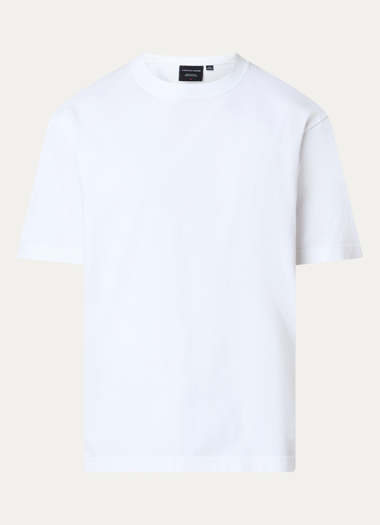 Canada Goose Heren Novo T-shirt met logo in de kleur Gebroken wit, maat: S
