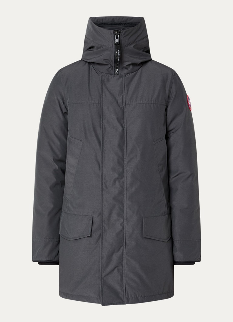 Canada Goose Heren Langford gewatteerde parka met donsvulling en capuchon in de kleur Donkergrijs, maat: XS