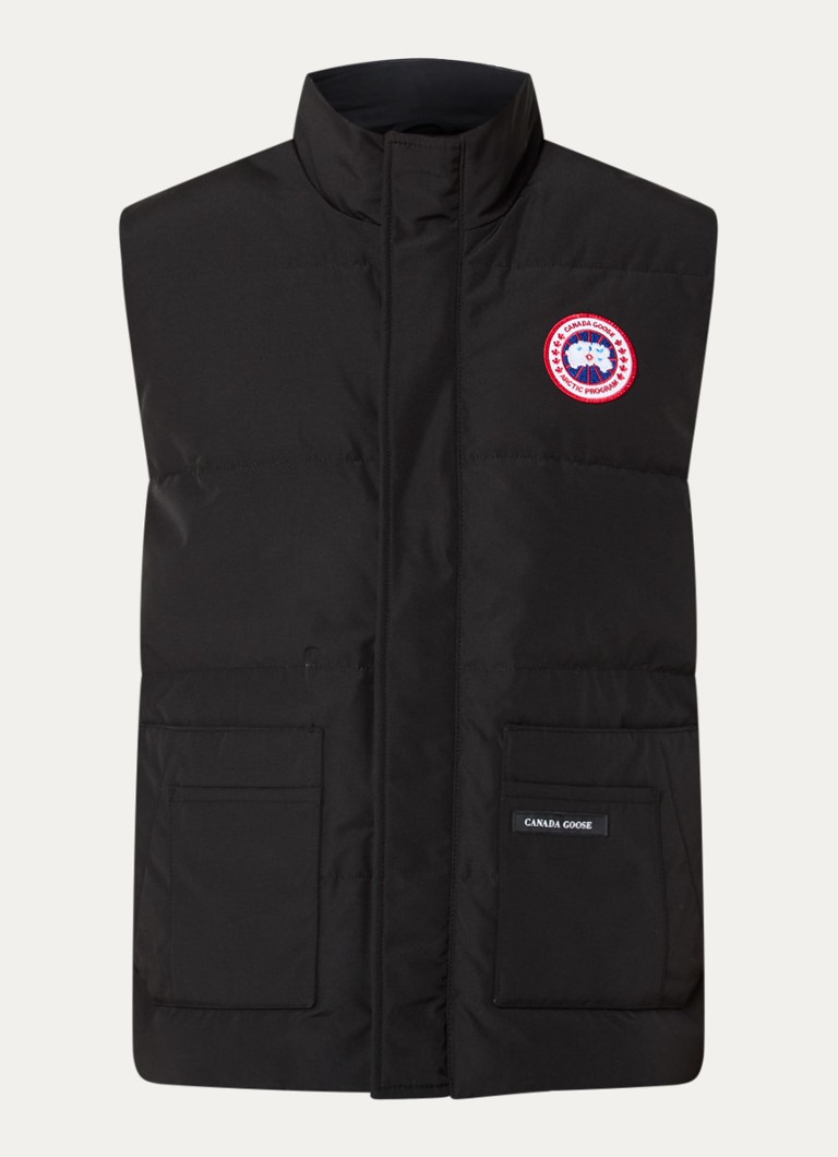 Canada Goose Heren Ashcroft gewatteerde bodywarmer met donsvulling en steekzakken in de kleur Zwart, maat: M