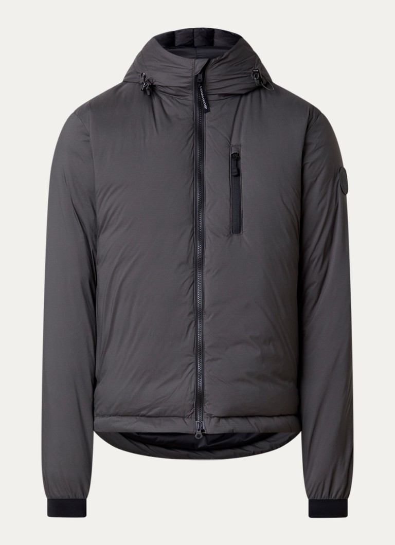 Canada Goose Heren lodge gewatteerd jack met donsvulling in de kleur Grijs, maat: XL
