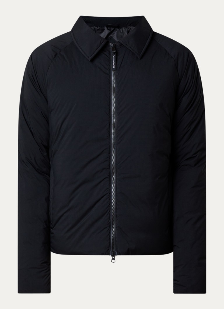 Canada Goose Heren Lodge gewatteerde jack met donsvulling en ritszakken in de kleur Zwart, maat: XL