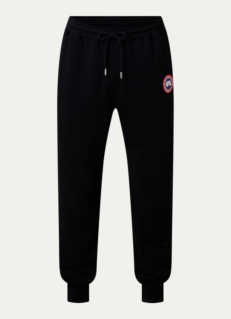 Canada Goose Heren Loon tapered fit joggingbroek met logo en steekzakken in de kleur Zwart, maat: S