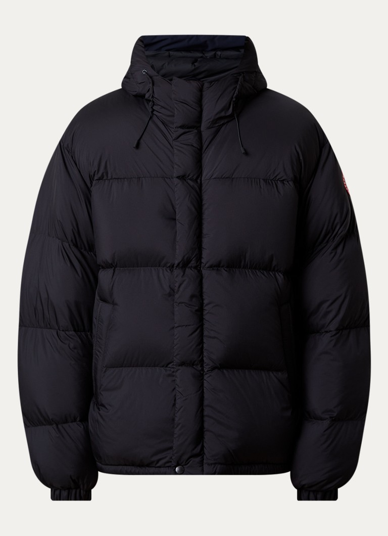 Canada Goose Heren Sterling puffer jack met capuchon en donsvulling in de kleur Zwart, maat: XL