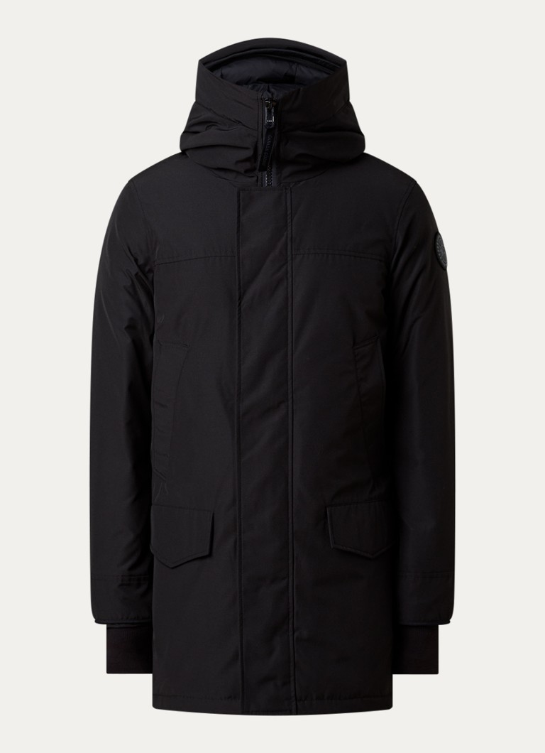 Canada Goose Heren Wyndham gewatteerde parka met donsvulling en waterafstotende coating in de kleur Zwart, maat: S