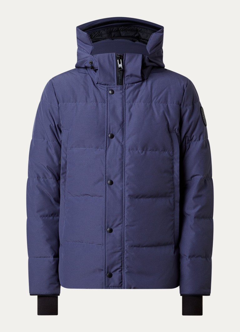 Canada Goose Heren Wyndham gewatteerde parka met donsvulling en waterafstotende coating in de kleur Indigo, maat: XL