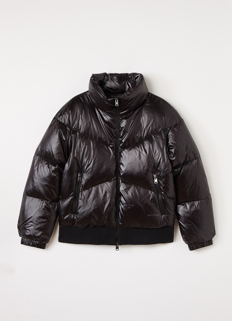 Woolrich Meisjes Aliquippa puffer jack met quilt patroon in de kleur Zwart, maat: 16Y=176