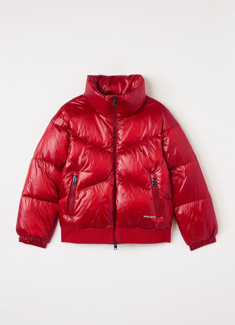 Woolrich Meisjes Aliquippa puffer jack met quilt patroon in de kleur Rood, maat: 16Y=176