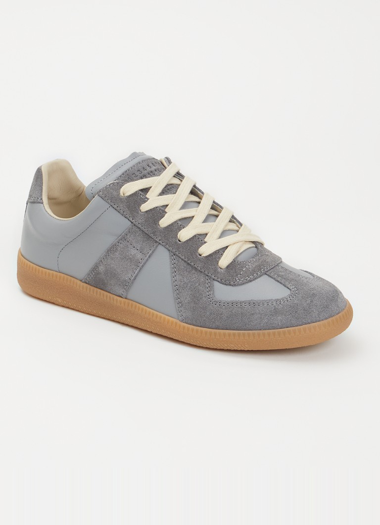 Maison Margiela Heren Replica sneaker van lamsleer met details van kalfssuède in de kleur Grijs, maat: 36