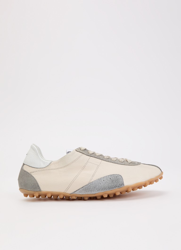 Maison Margiela Dames Sprinters sneaker van kalfsleer met details van suède in de kleur Gebroken wit, maat: 37
