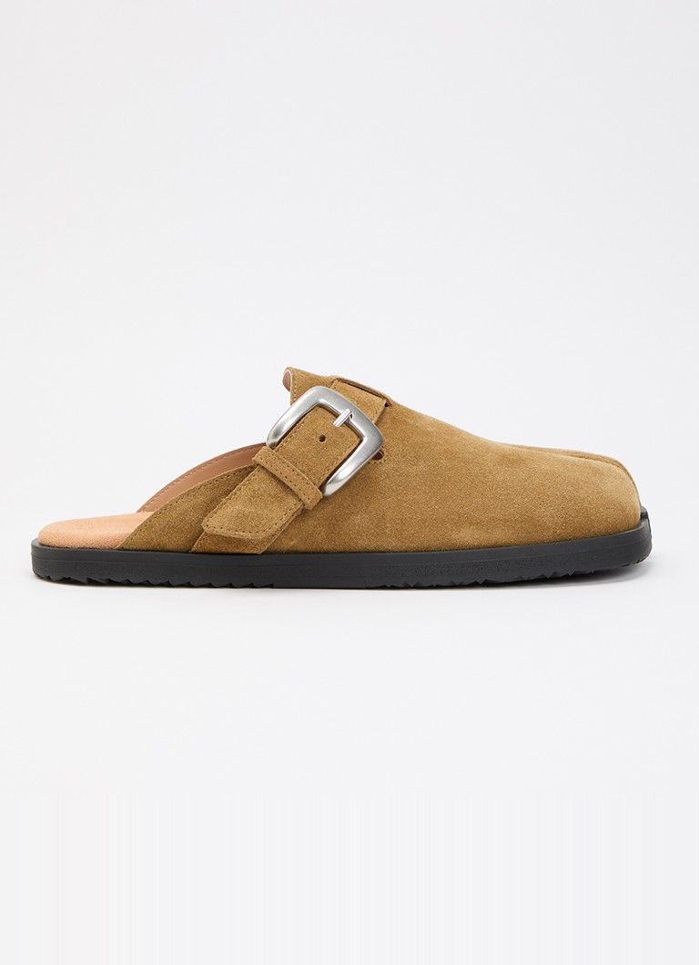 Maison Margiela Dames Tabi muiltje van suède in de kleur Beige, maat: 41