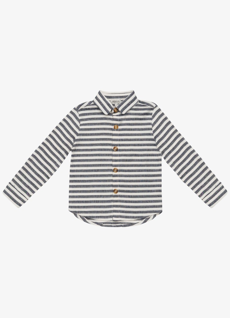 Donsje Amsterdam Jongens Leom overhemd met streepprint in de kleur Multicolor, maat: 6Y-7Y=122