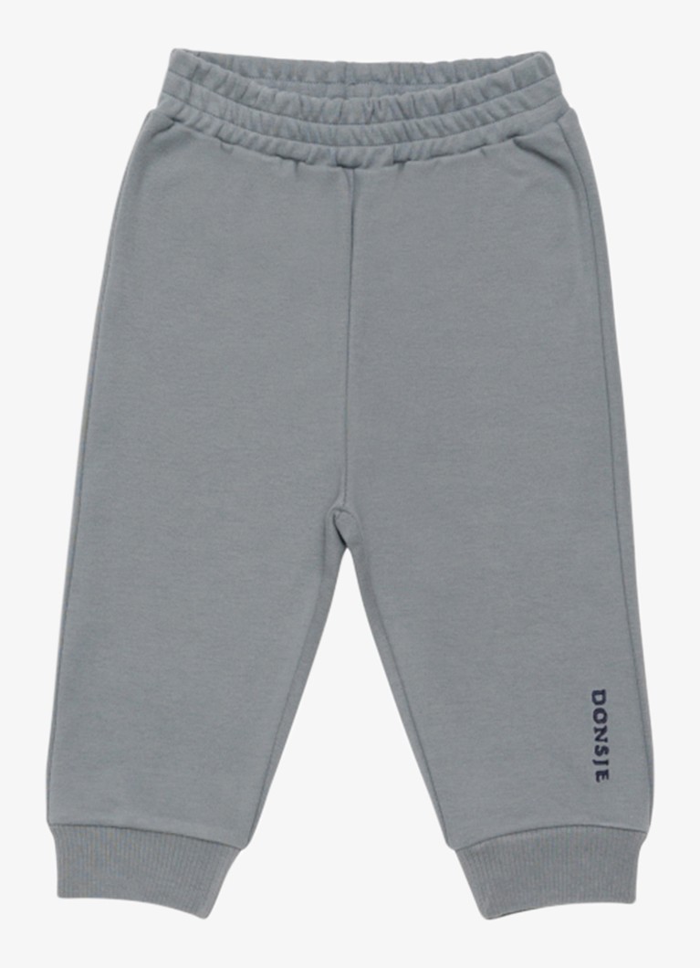 Donsje Amsterdam Jongens Remzie joggingbroek in katoenblend in de kleur Grijs, maat: 4Y-5Y=110