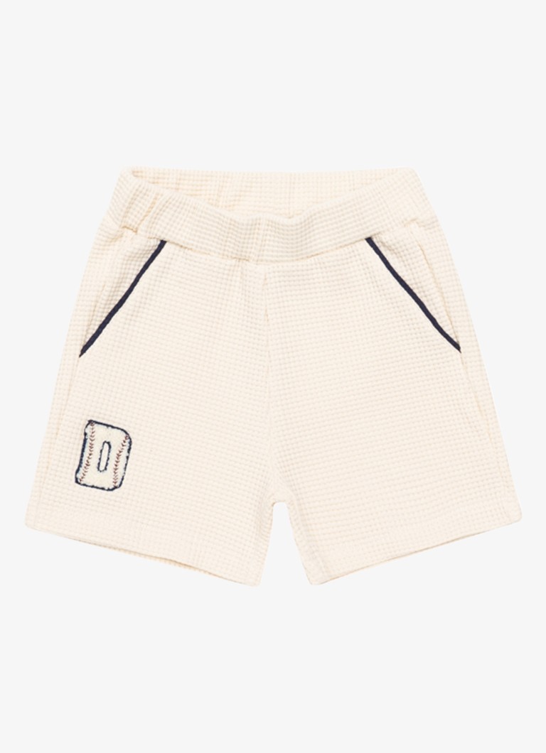 Donsje Amsterdam Petar korte broek met structuur in de kleur Beige, maat: 3-4Y=104