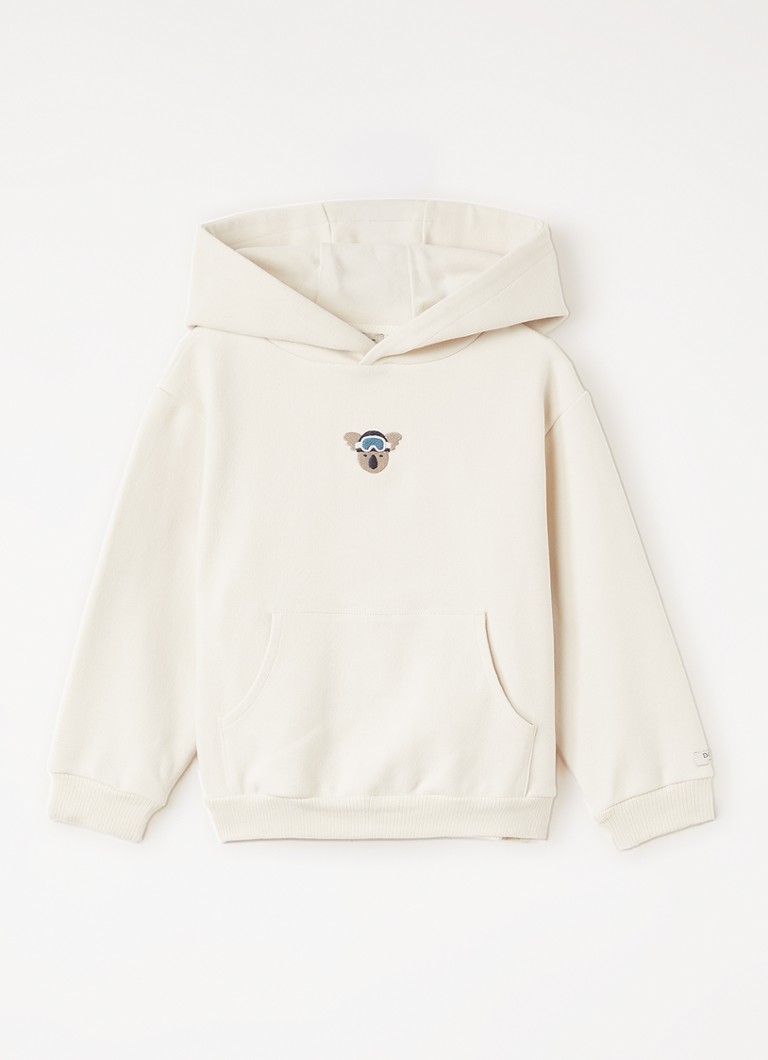 Donsje Amsterdam Meisjes Herps hoodie met borduring in de kleur Beige, maat: 6-7Y=128