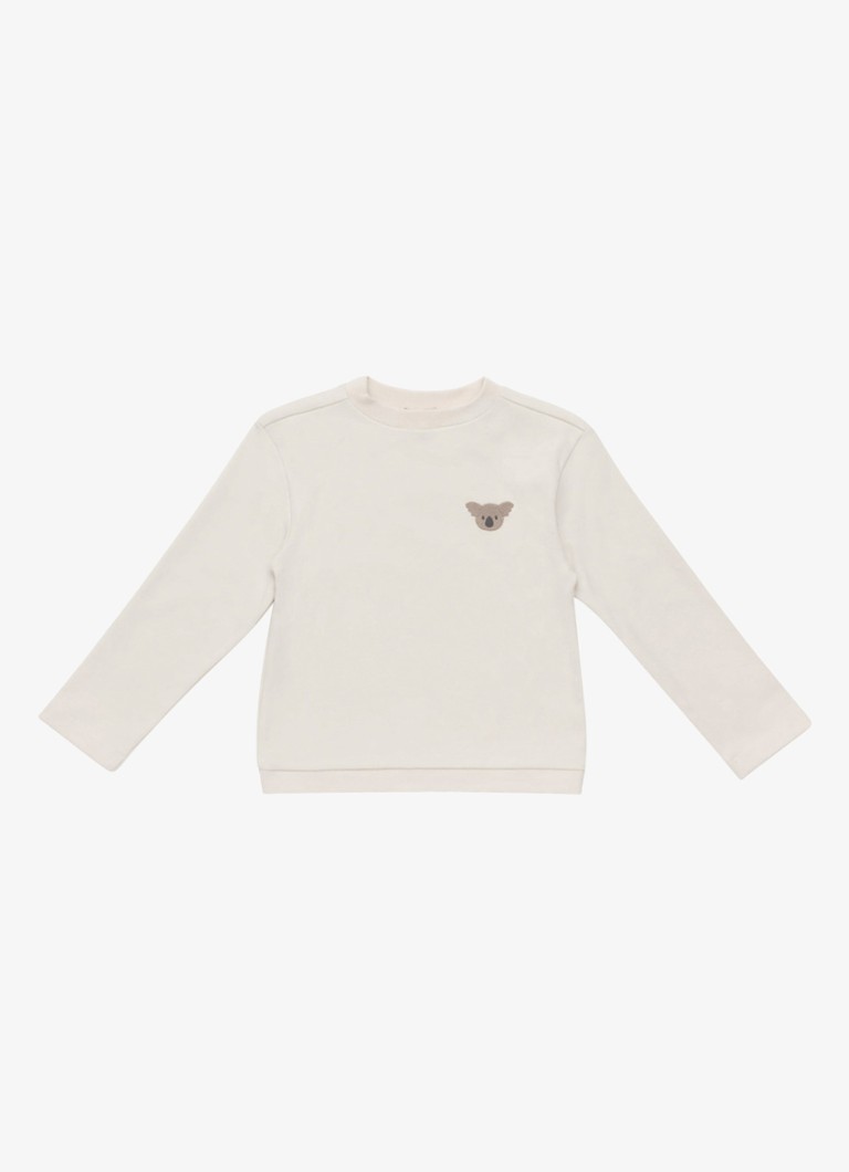 Donsje Amsterdam Jongens Jorijn sweater van katoen in de kleur Beige, maat: 6-9M