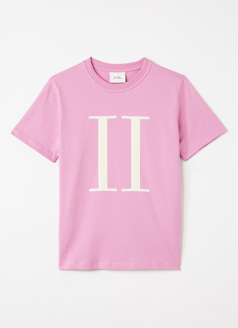 Les Deux Jongens Encore T-shirt met logoprint in de kleur Roze, maat: 158/164