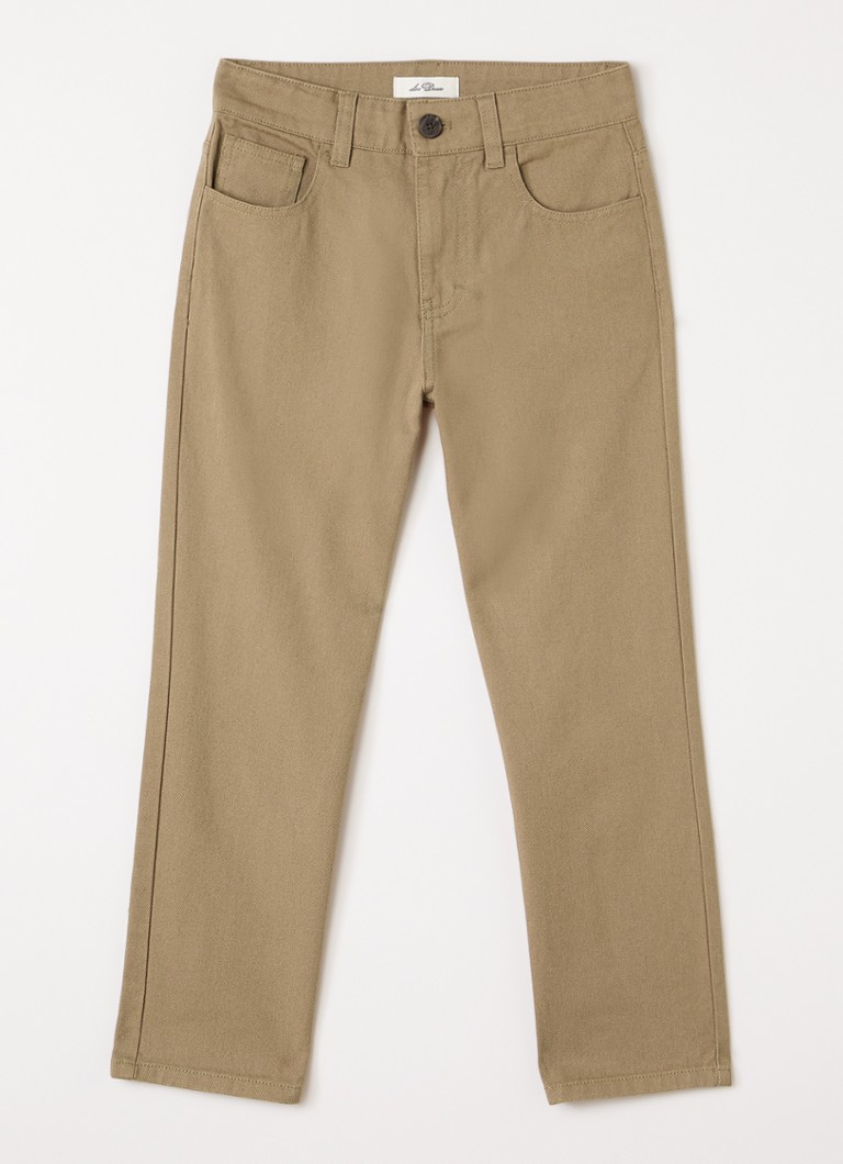 Les Deux Jongens Slim fit chino met steekzakken in de kleur Khaki, maat: 128