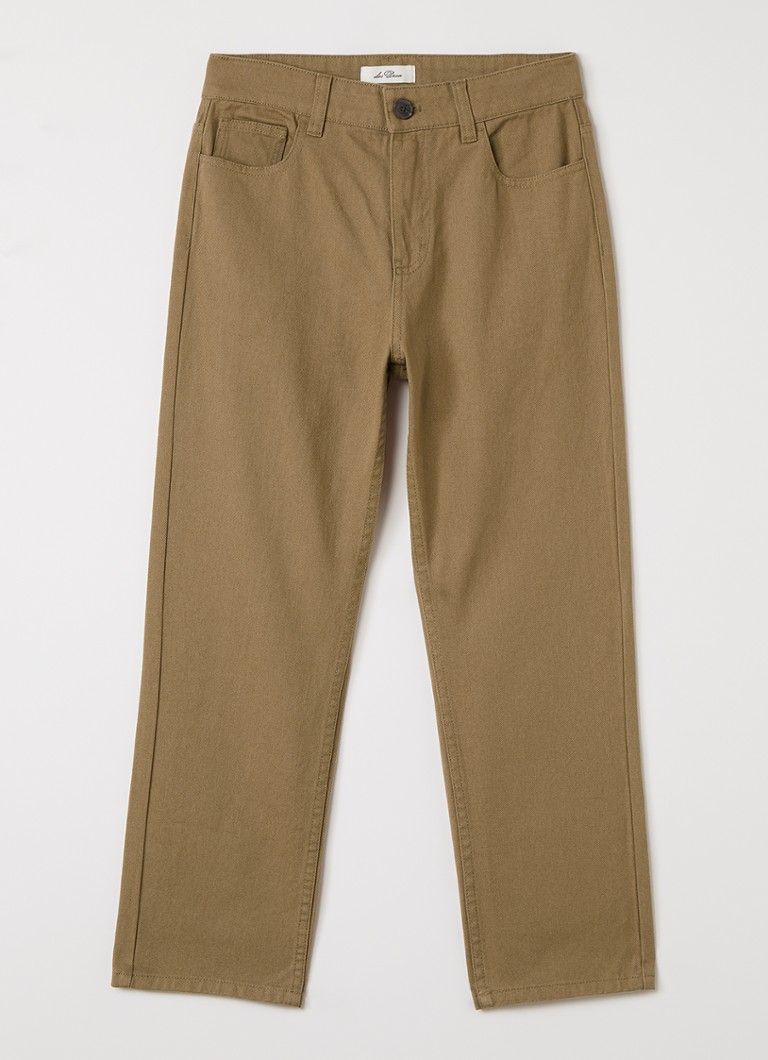 Les Deux Jongens Slim fit chino met steekzakken in de kleur Khaki, maat: 140