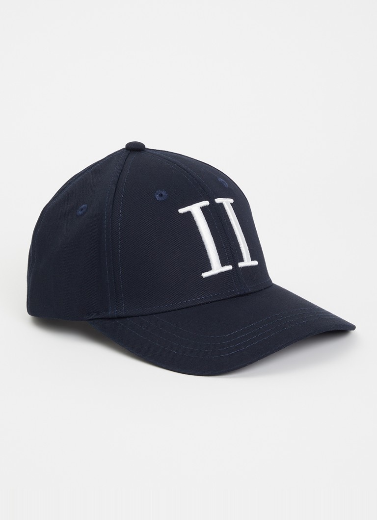 Les Deux Jongens Pet met logoborduring in de kleur Donkerblauw, maat: s/m