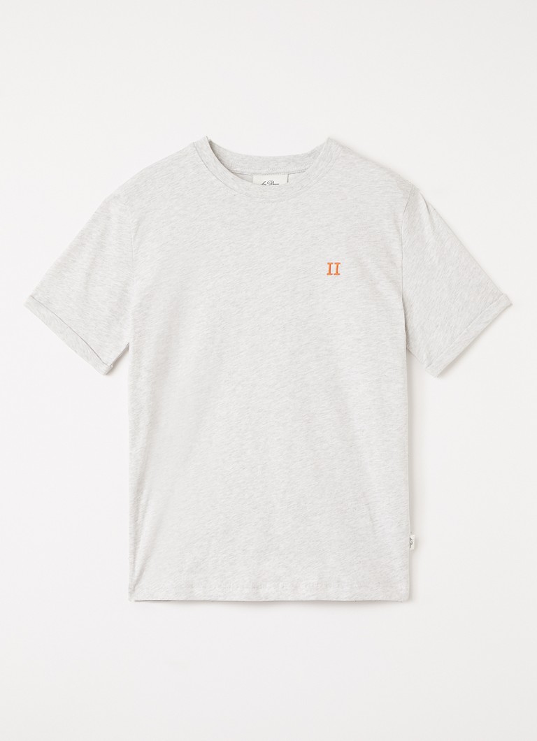 Les Deux Jongens T-shirt met logo in de kleur Lichtgrijs, maat: 164