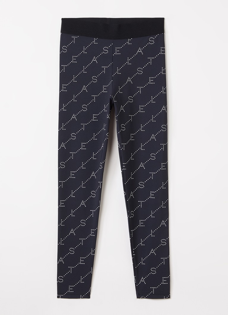 Stella McCartney Meisjes Legging met logoprint in de kleur Zwart, maat: 140
