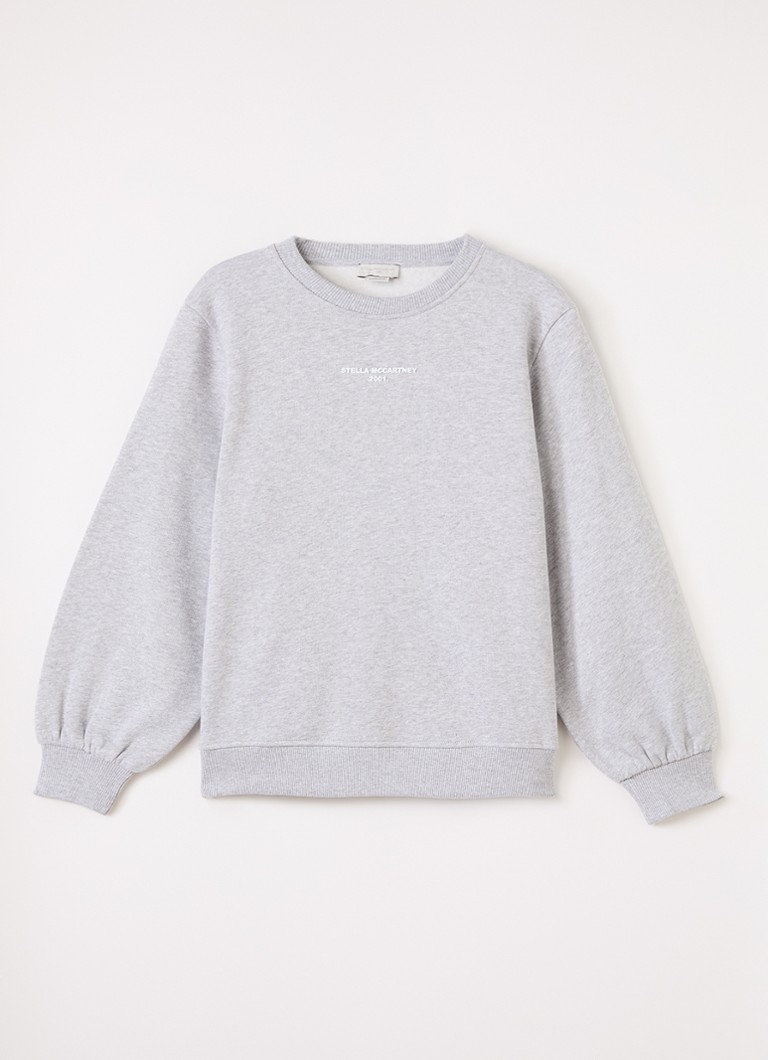 Stella McCartney Meisjes Sweater met logo in de kleur Grijs, maat: 12J=152