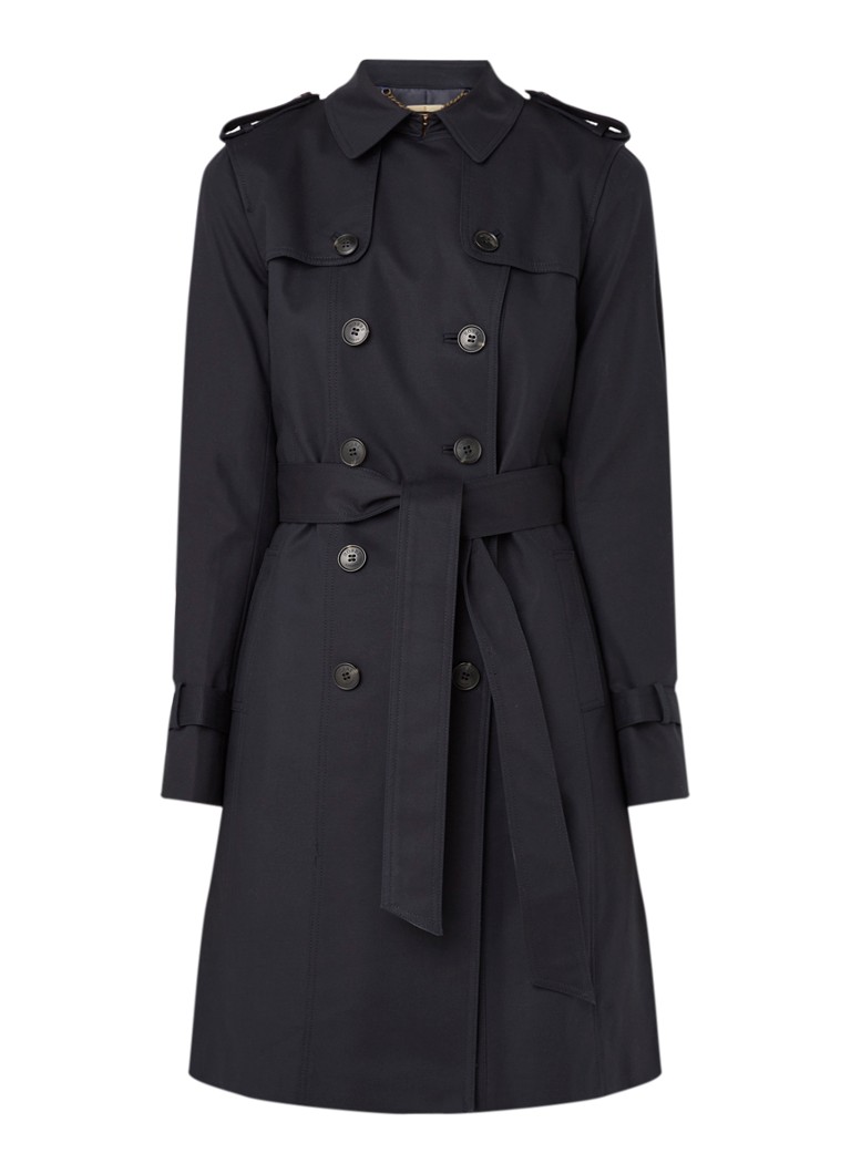 Hobbs Dames Saskia trenchcoat met steekzakken in de kleur Donkerblauw