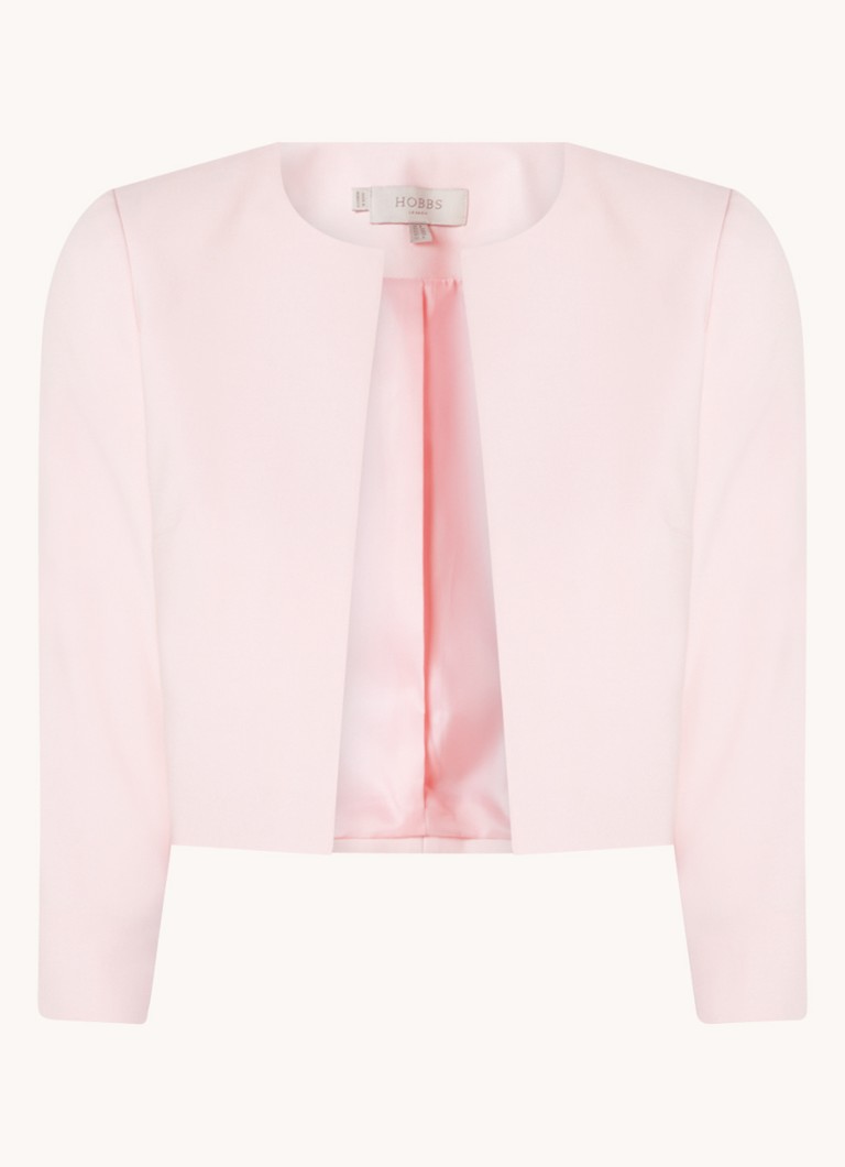 Hobbs Dames Elize bolero met schoudervulling in de kleur Lichtroze
