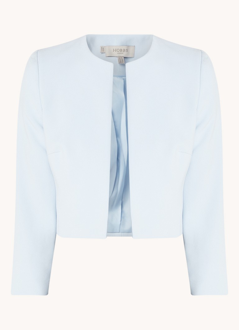 Hobbs Dames Elize bolero met schoudervulling in de kleur Lichtblauw