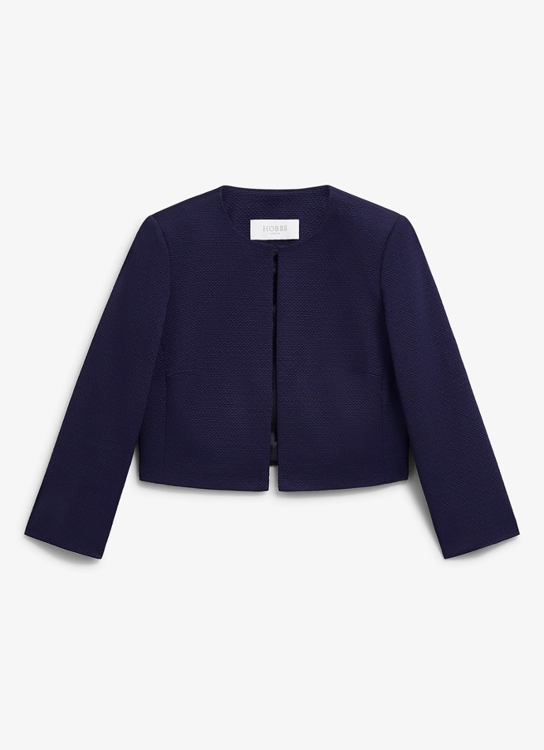 Hobbs Dames Elize bolero met structuur in de kleur Donkerblauw