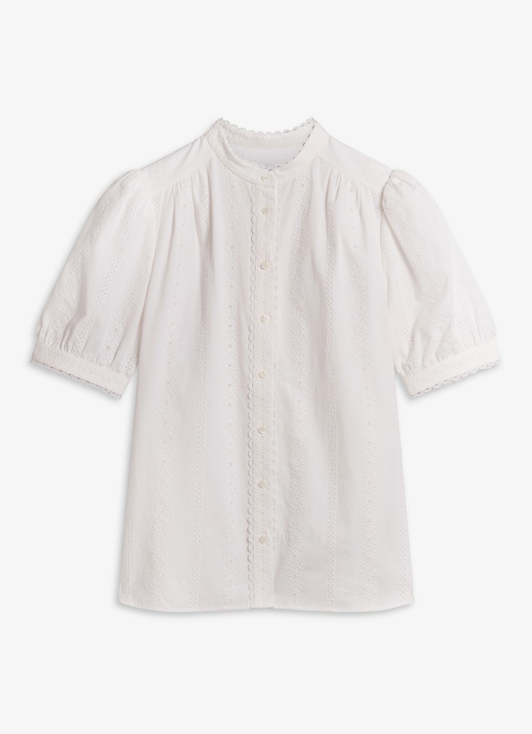 Hobbs Dames Sawyer blouse met borduring in de kleur Wit