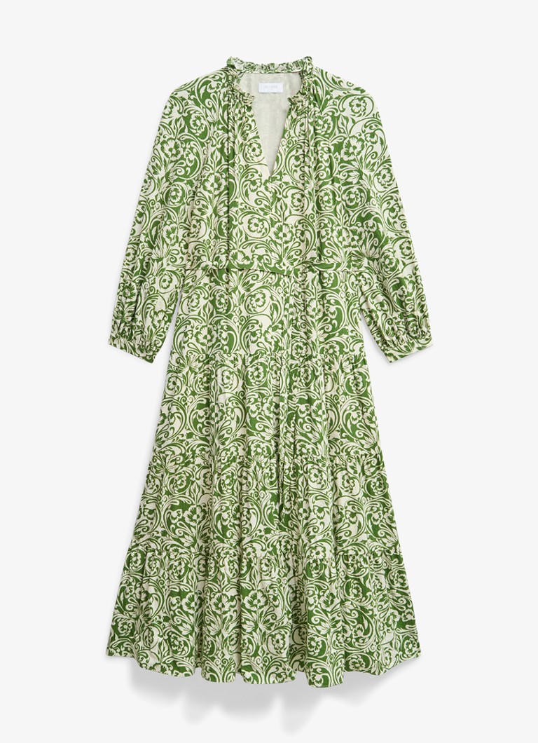 Hobbs Dames Amaris midi tuniekjurk met bloemenprint in de kleur Groen