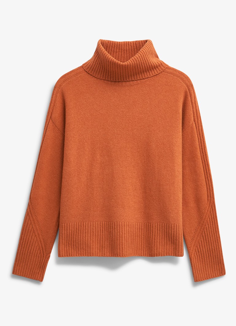 Hobbs Dames Amber fijngebreide trui met col in de kleur Oranje