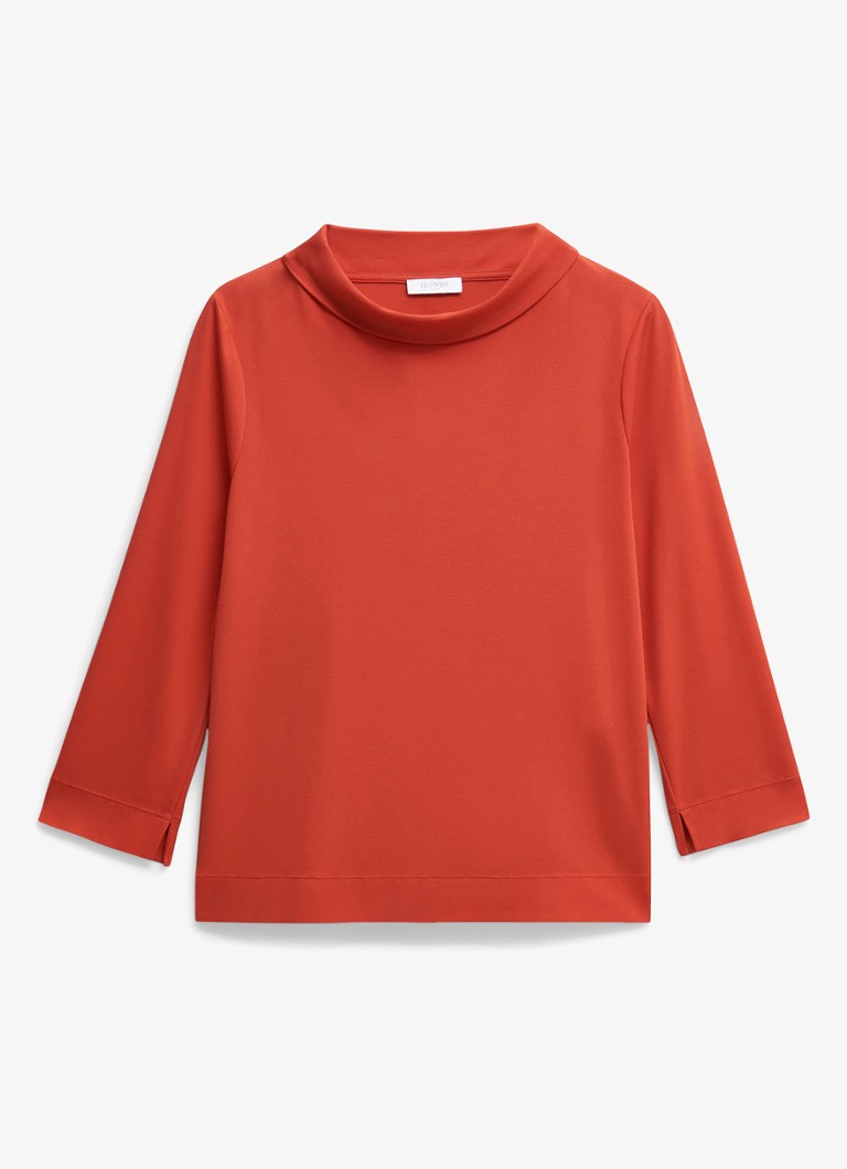 Hobbs Dames Catriona top met boothals in de kleur Oranjerood
